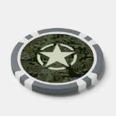 Star Stencil  Graphic Digitale Camo Stijl Poker Chips (Enkel)