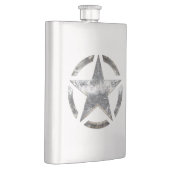 Star Stencil  in zilverstalen stijl Heupfles (Rechts)