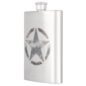 Star Stencil  in zilverstalen stijl Heupfles (Links)