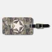 Star Stencil Label Digital Khaki Style Bagagelabel (Voorkant horizontaal)