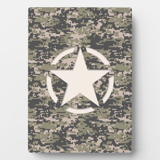 Star Stencil  Label Digital Khaki Style Fotoplaat (voorkant)