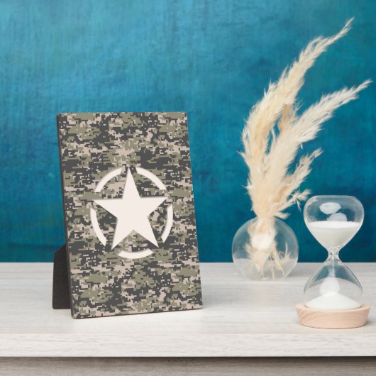 Star Stencil  Label Digital Khaki Style Fotoplaat (Zijkant)