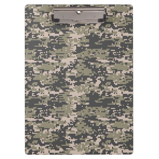 Star Stencil Label Digital Khaki Style Klembord (Voorkant)