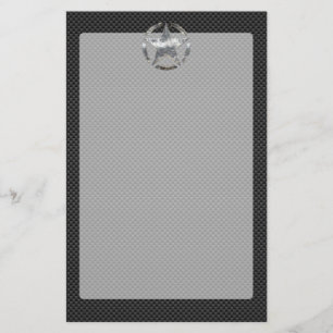 Star Stencil Label Koolstofvezelstijl Briefpapier