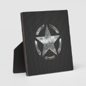 Star Stencil Label Koolstofvezelstijl Fotoplaat (Voorkant)