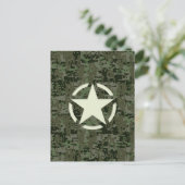 Star Stencil  Symbool Digital Camouflage Briefkaart (Staand voorkant)