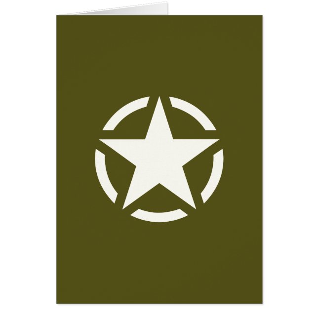 Star Stencil Vintage over Khaki Green (Voorkant)