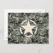 Star Stencil voor digitale camouflage Briefkaart (Voorkant / Achterkant)
