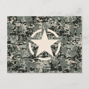 Star Stencil voor digitale camouflage Briefkaart