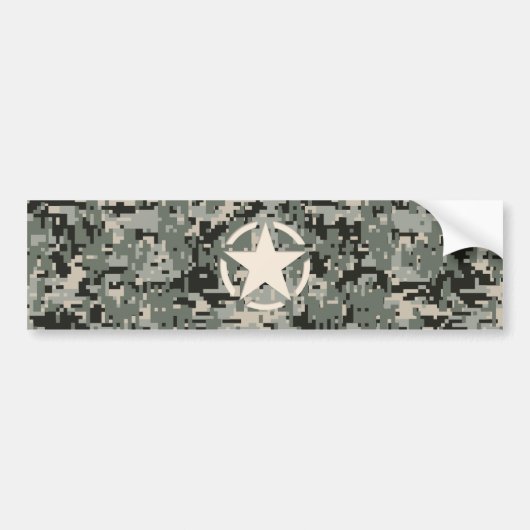 Star Stencil voor digitale camouflage Bumpersticker (Voorkant)