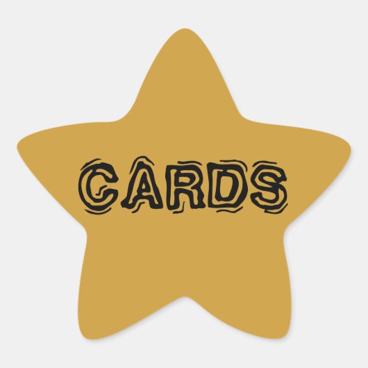 Star Sticker Labels-kaarten (Voorkant)
