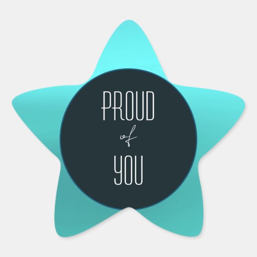 Star-Sticker "Proud of you" Ster Sticker (Voorkant)