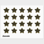 Star Stickers Gold Glitter (Feuille)