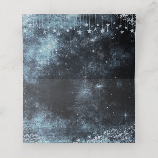 Star Struck Waterverf Galaxy Trouwtafel nummer (Binnenkant ongevouwen)