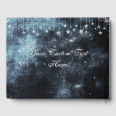 Star Struck Waterverf hemelse bruiloft monogram Gastenboek (Achterkant)