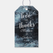 Star Struck Waterverf Nacht Bruiloft Liefde & Beda Cadeaulabel (Voorkant)