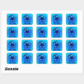 Star Super Kid Name Blue Custom Stickers (Feuille)