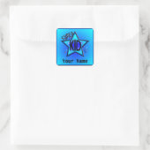 Star Super Kid Name Blue Custom Stickers (Sac)