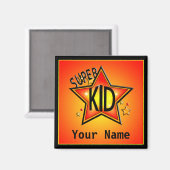 Star Super Kind Name Custom Magnet Magneet (Voorkant / Achterkant)