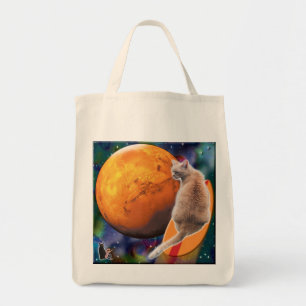 Star Surfer-Cat Chili Pepper Tote Bag