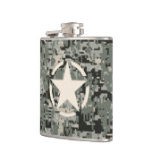 Star Symbol Pixel Digital Camouflage Heupfles (Links)