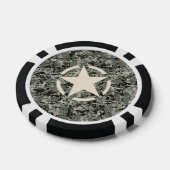 Star Symbol Pixel Digital Camouflage Pokerchips (Enkel)