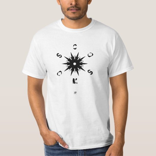 Star-symbool en motto (kosmos) v1 t-shirt (Voorkant)