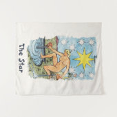 Star Tarot Card Watercolor Painting Wandkleed (Voorkant (horizontaal))