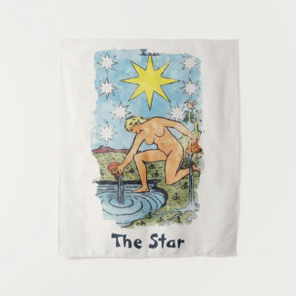 Star Tarot Card Watercolor Painting Wandkleed