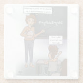 Star Teacher Glass Onderzetters (Achterkant)