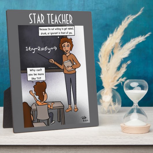 Star Teacher Plaque Fotoplaat (Zijkant)