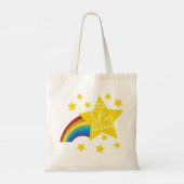 star teacher rainbow tote bag for teacher gift (Dos)