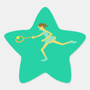 Star tennis-speler ster sticker