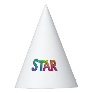 STAR Text Party Pet Verjaardag Pet Feesthoedjes