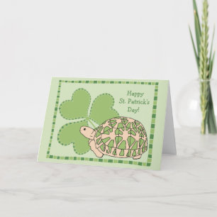 Star Tortoise St Patrick's Day Card Kaart