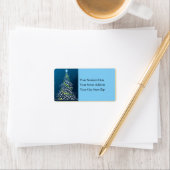 Star Tree in Blue Address Label (Insitu)