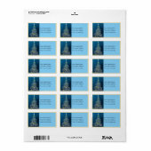 Star Tree in Blue Address Label (Full Sheet)