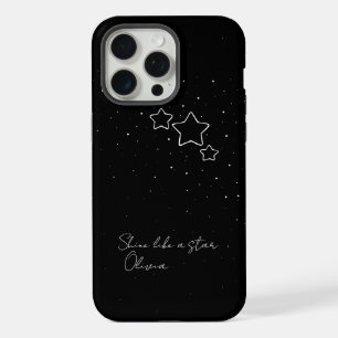Star Trio en noir et blanc avec message et nom