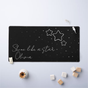 Star Trio en noir et blanc avec message et nom