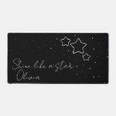 Star Trio en noir et blanc avec message et nom (Recto)