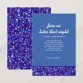 STAR WALL BAR Bat Mitzvah Party Kaart (Voorkant / Achterkant)