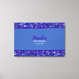 STAR WALL Bar Bat Mitzvah Sign In Board Canvas Afdruk