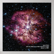 Star Wolf-Rayet 124 (WR 124) NIRCam en MIRI Afbeel