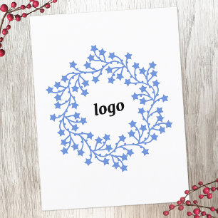 Star Wreath Logo Business Feestdagenkaart