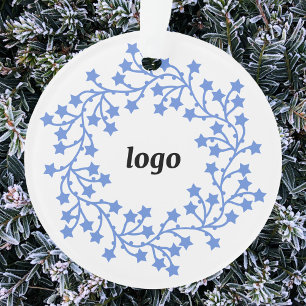 Star Wreath Logo Business Ornament