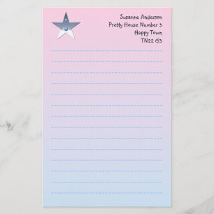  Star Writing Paper for Children Briefpapier