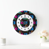Starburst Geometric Multicolored Pattern Grote Klok (Huis)