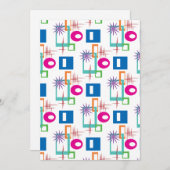 Starburst Geometric Multicolored Pattern Kaart (Voorkant / Achterkant)