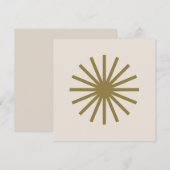 Starburst Goud & Linen Wit Kaart (Voorkant / Achterkant)