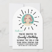 STARBURST | Invitation d'anniversaire photo simple (Devant)